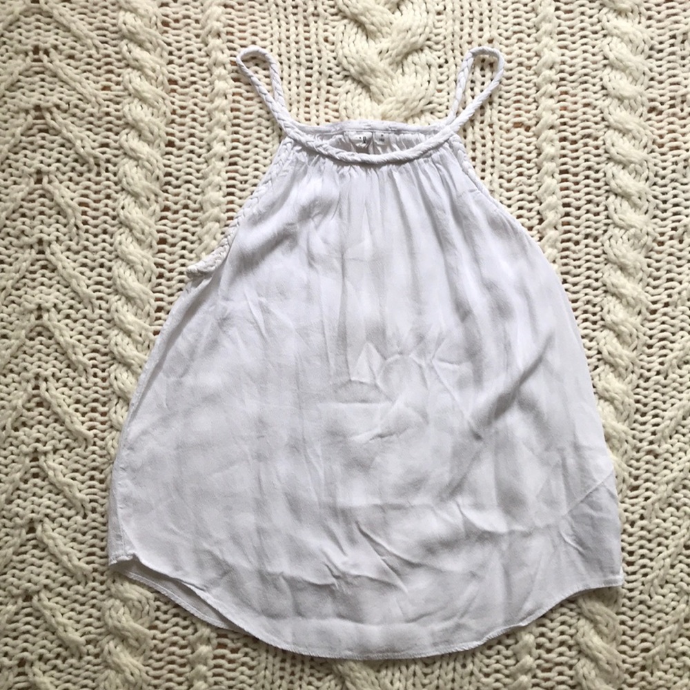 GAP White Tank with braided straps
